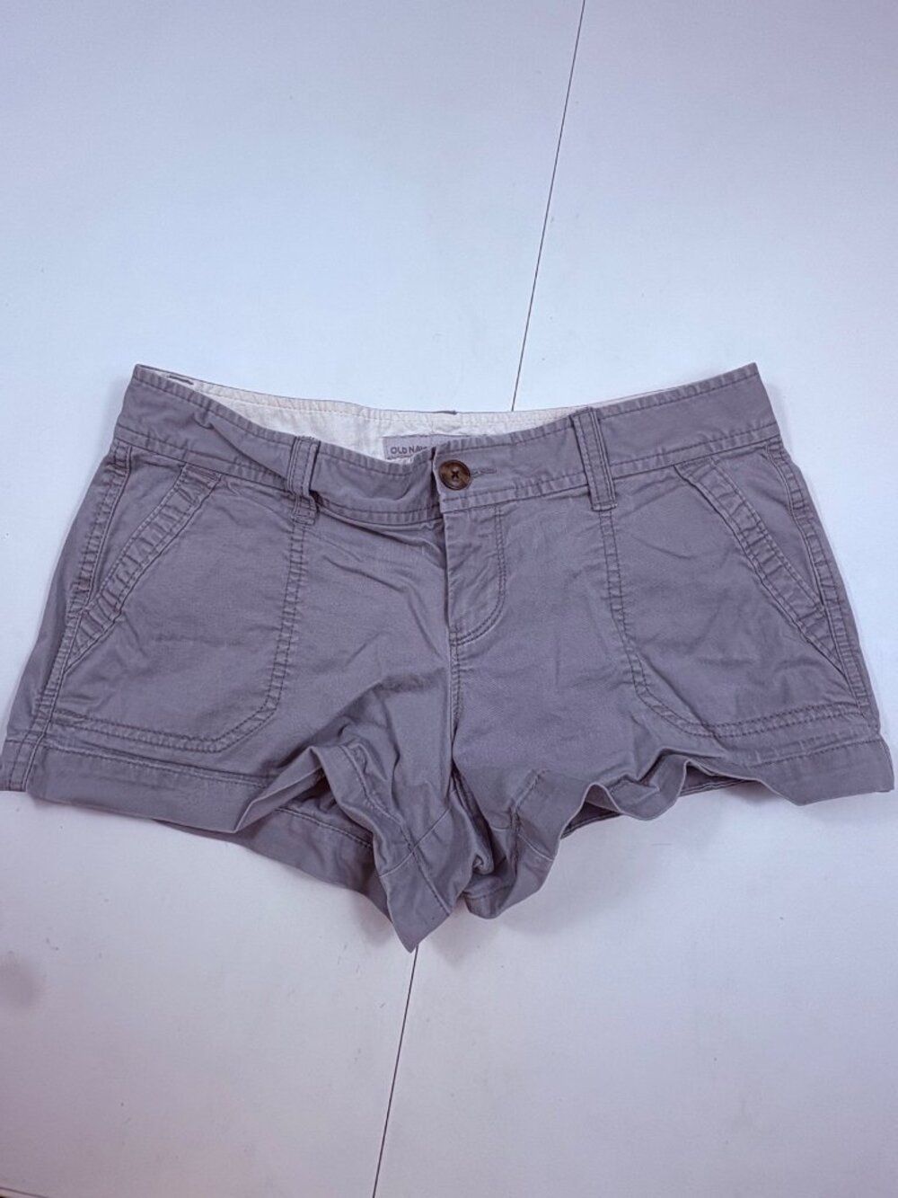 Old Navy‎ Womens Gray Low-Rise Shorts Size 2 Cotton Blend Casual Wear